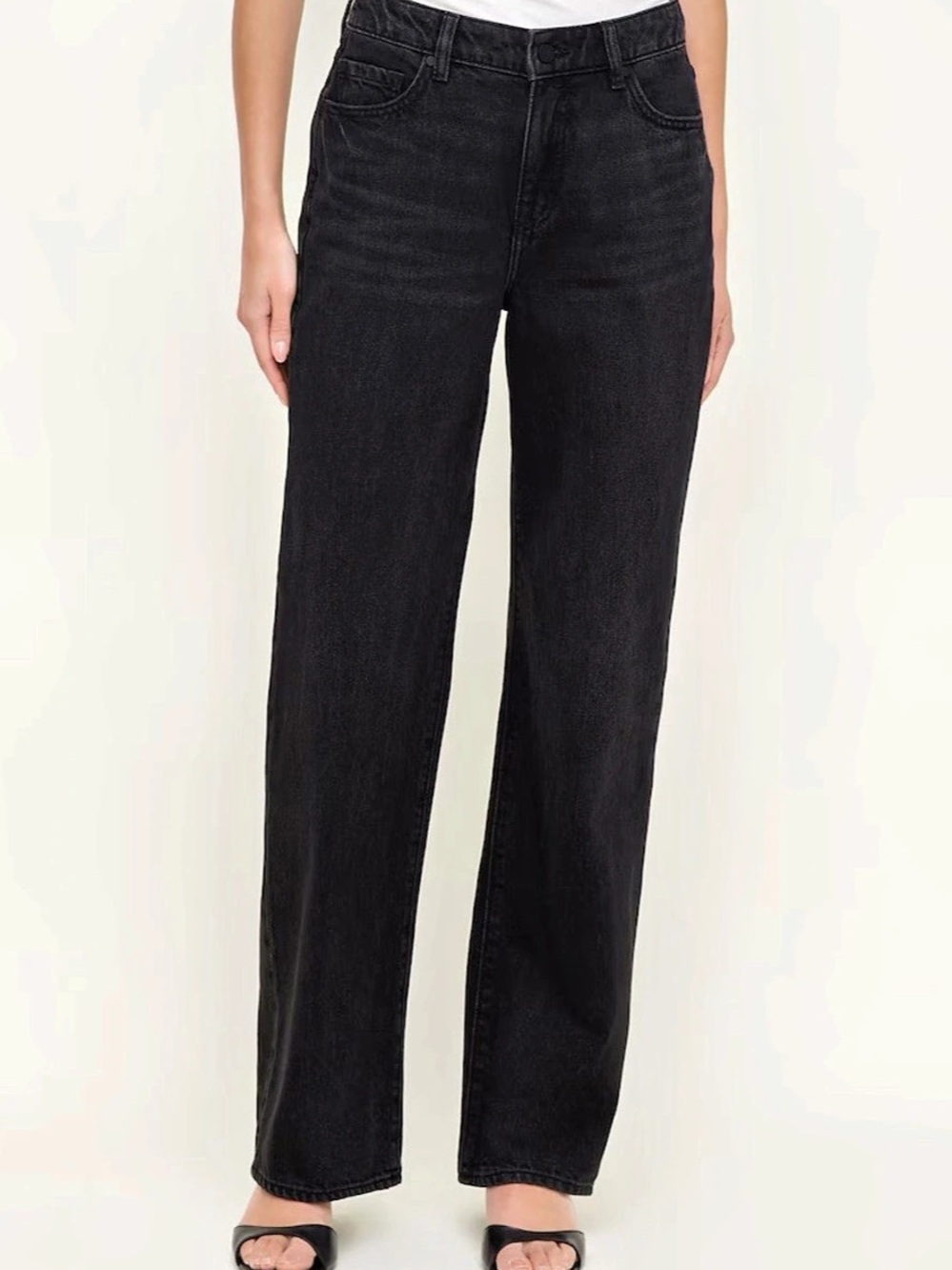 Dynamite Denim Mika Wide Leg Jeans in Black Waist 14
